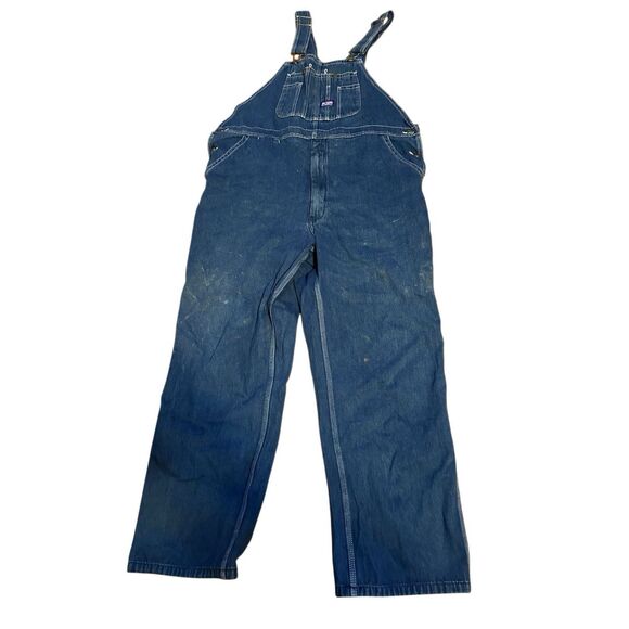 Big Smith 2021 carpenter denim overalls 44x30 rn#15220 - Picture 1 of 9